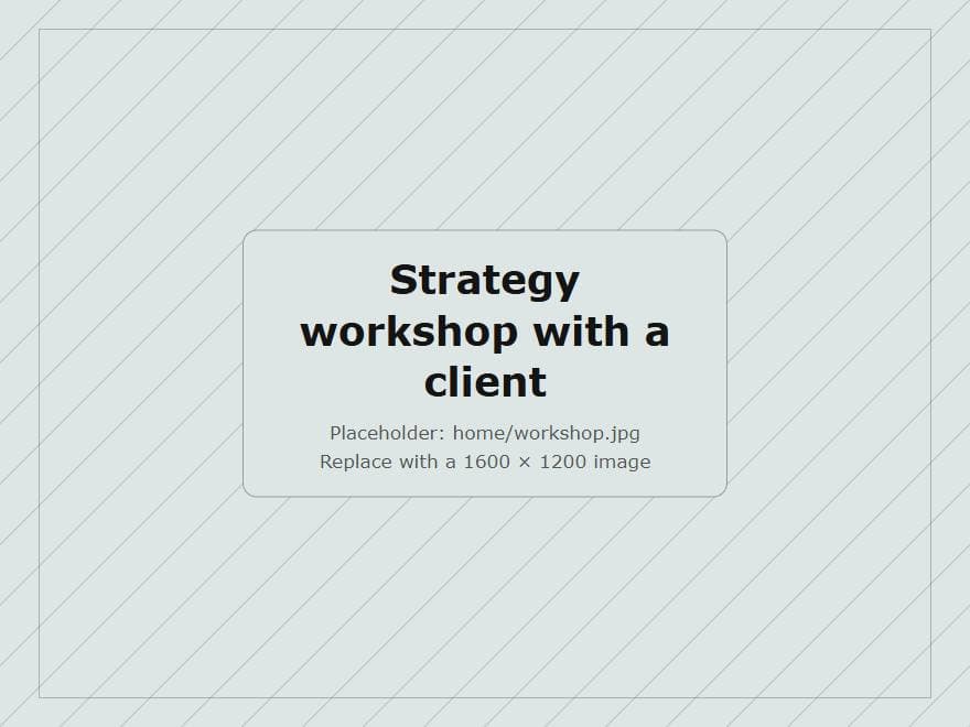 A strategy workshop with a client
