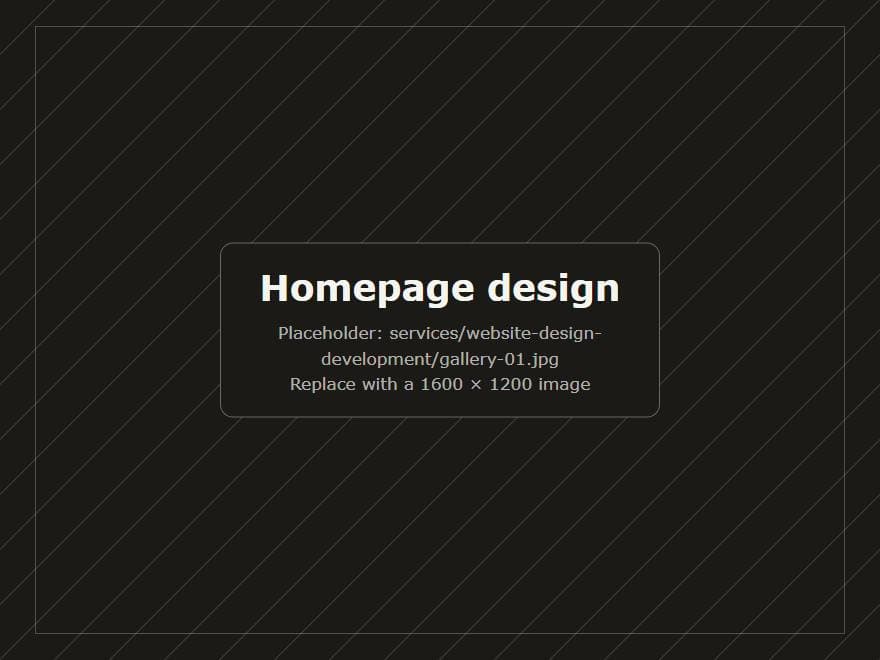Homepage design