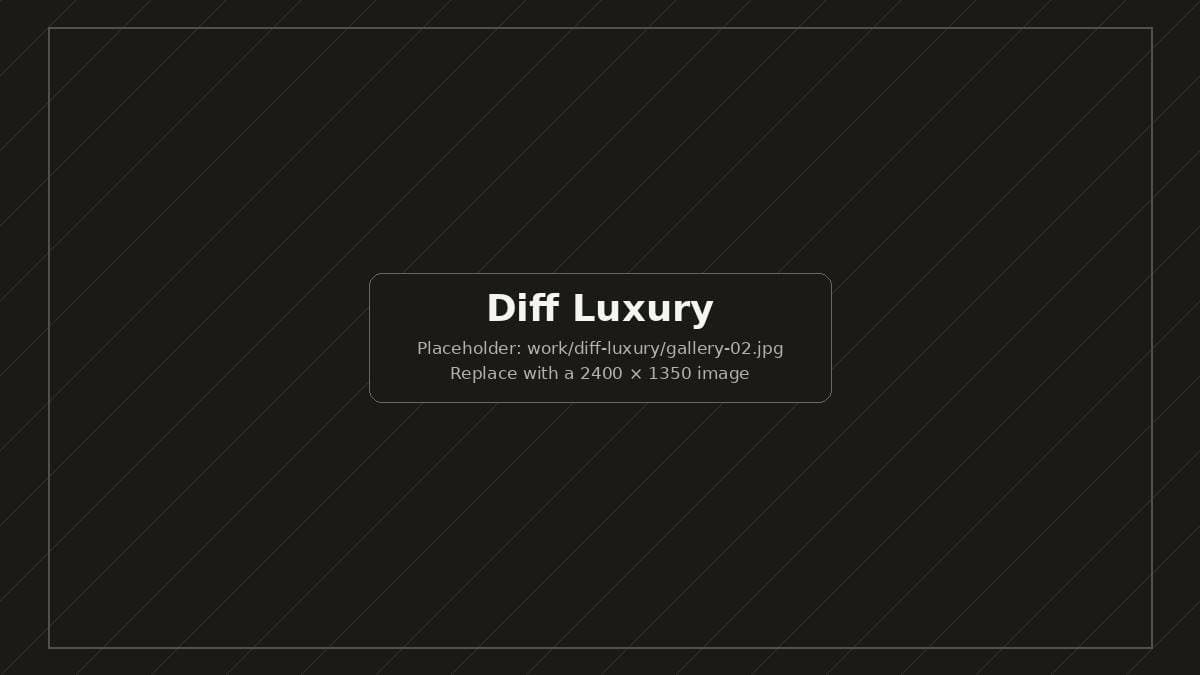 Diff Luxury: key page layouts