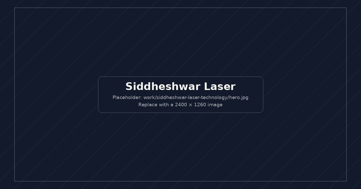 Siddheshwar Laser Technology website design