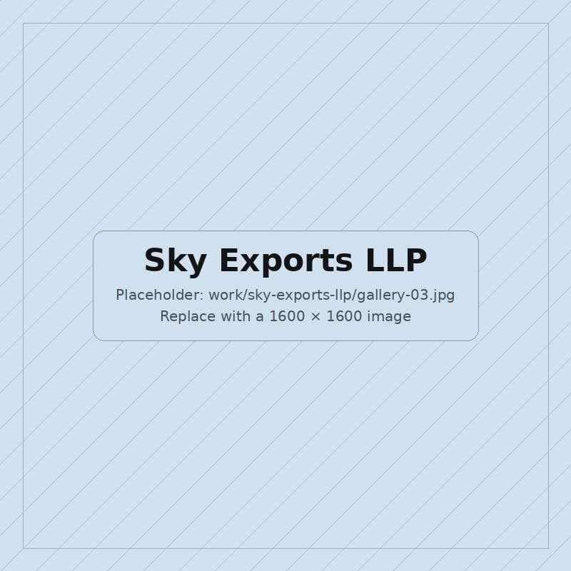 Sky Exports LLP: design details