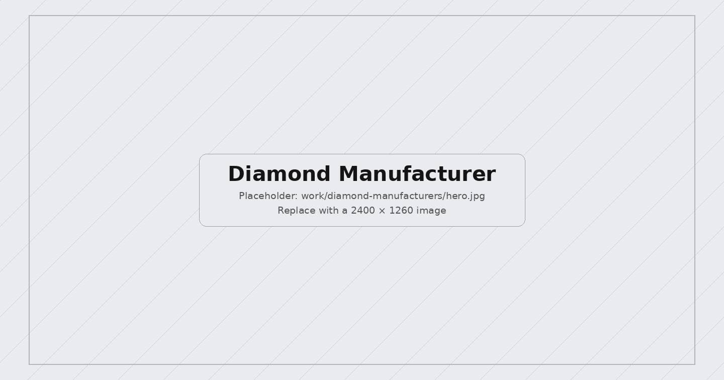 Diamond manufacturing company website design